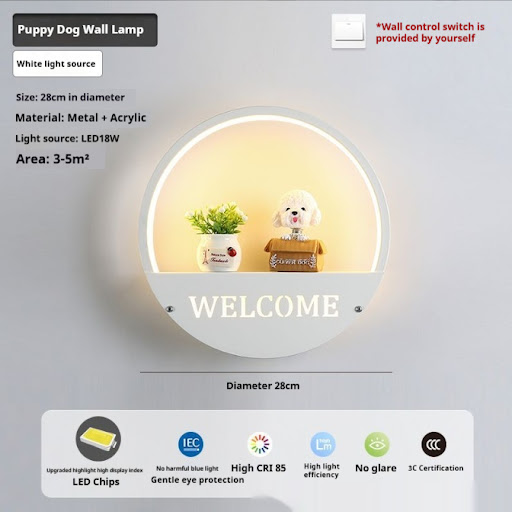 Puppy Wall Lamp Light
