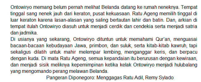 Dilihat dari struktur alurnya, kutipan novel sejarah tersebut termasuk ke dalam tahapan ….