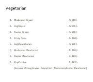 Bhoomi's Biryani menu 2