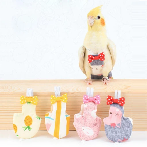 Bird Parrot Diaper Cockatiel Pigeons Flight Suit Clothes Medium Large Pet Birds Clothes Diapers Pet Birds Feces Pocket 1