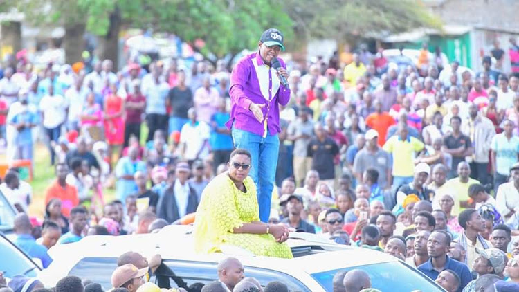 Machakos Governor Alfred Mutua during a Kenya Kwanza political rally in Machakos County on Saturday, July 30