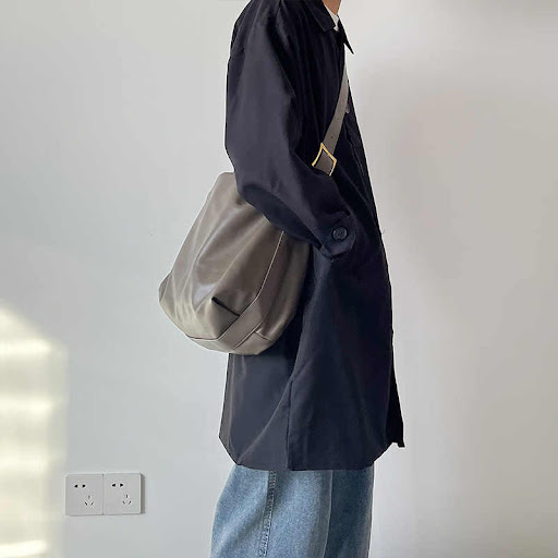 Title 8, Simple Soft Leather Idle Style Crossbody Bag fo...