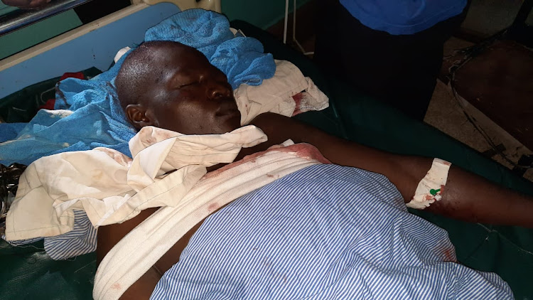 Journalist Linus Ombima of Rameny FM at Homa Bay Referral Hospital on Friday, May 22, 2020,