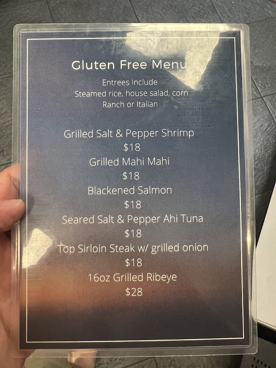 GF menu as of July 13, 2022. You have to ask the front ordering desk to get it.