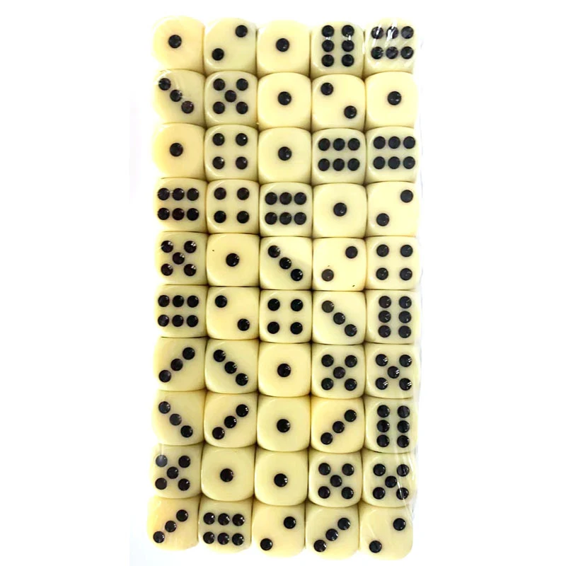 16mm Acryl Schachfiguren Zubehör Spielchips Würfel Großhandel Kunststoff Lagerware für Spiele.