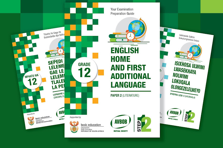 The Avbob Step 12 collection of free matric study guides for language in context, literature and creative writing exams are available in all 11 official languages.