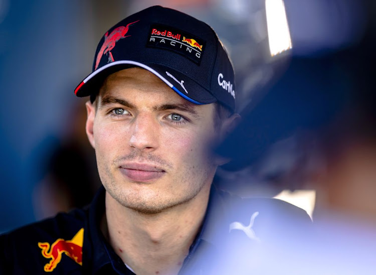 Max Verstappen addresses the press at the Paul Ricard circuit in Le Castellet, France, on July 21, 2022.