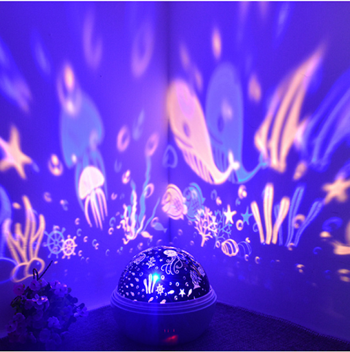 Title 2, Starry Sky Projection Night Light Romantic Rota...