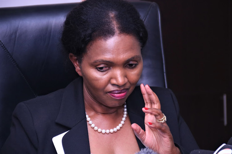 Keroche CEO Tabitha Muigai Karanja during a press conference on the firm's crisis with KRA.