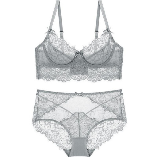 Title 5, Ultra-thin Non-cotton Padded High Waist Bra Set...
