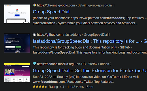 Search Result Previews