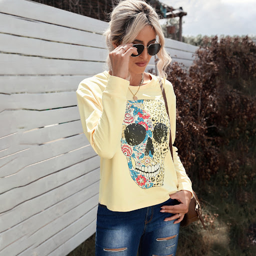 Title 2, Halloween Hoodie Women Autumn And Winter Skull ...