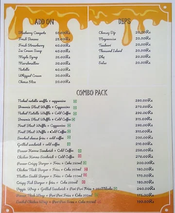 Nutty Waffle menu 