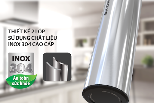 Bình giữ nhiệt inox 304 Sunhouse 450ml KS-TU450I