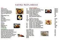 Nepali Restaurant menu 1