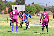 Highlands Park players during training at Balfour Park, Johannesburg, yesterday as they prepare for Saturday's MTN8 final against  SuperSport United  at Orlando Stadium. /Lefty Shivambu/Gallo Images