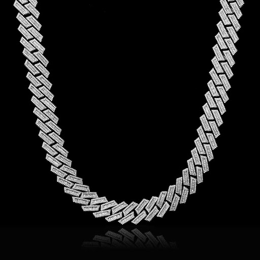 Title 2, Hip Hop 18mm Double Row Diamond Cuban Chain. El...