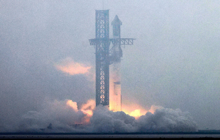 SpaceX's next-generation Starship spacecraft begins its liftoff on its third launch from the Boca Chica launchpad in Texas, the US, March 14 2024. Picture: REUTERS/Joe Skipper