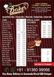 Mr Baker menu 1