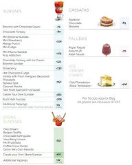 Giani's Ice Cream menu 2