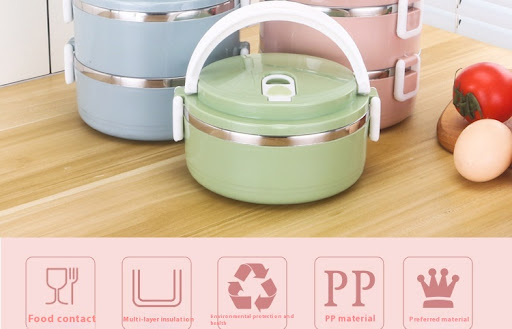 Title 9, Student Compartment Multi-layer Round Stainless...