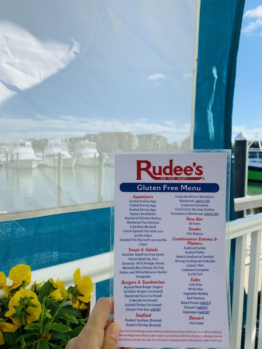 Gluten-Free at Rudee's on the Inlet