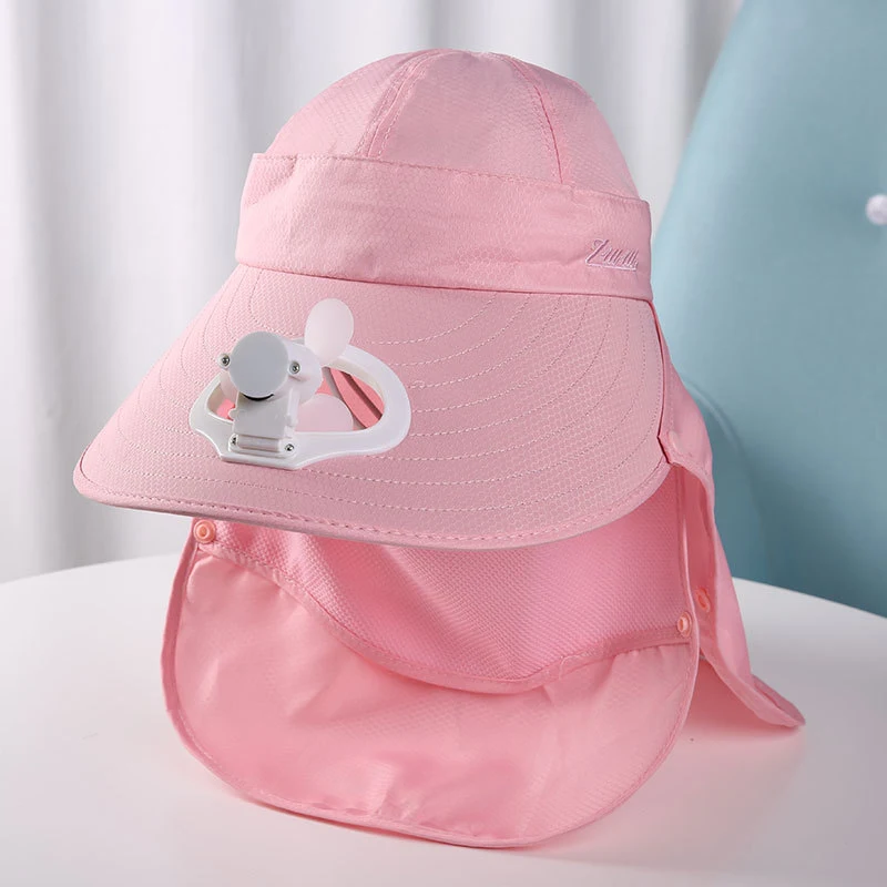 Cappello da sole da donna con protezione UV e ventola