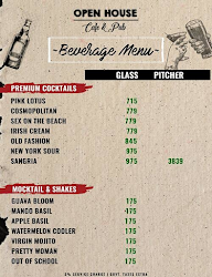 Open House Cafe N Pub menu 5