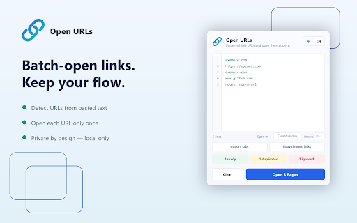 Open URLs screenshot 1
