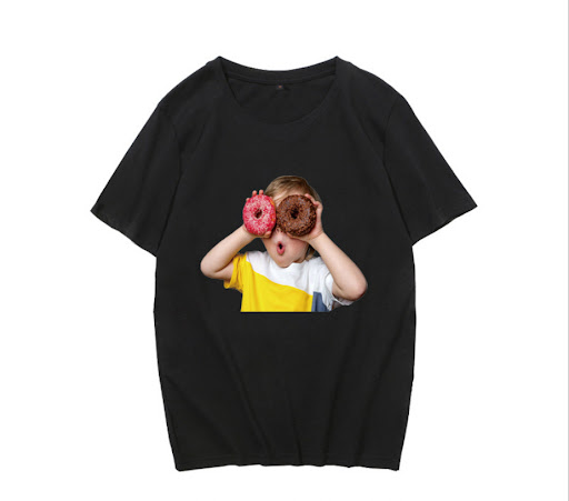 Title 3, Donut Boy Prayer Short Sleeve Loose T-shirt. Co...