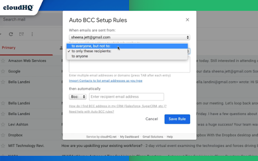 Auto BCC for Gmail by cloudHQ