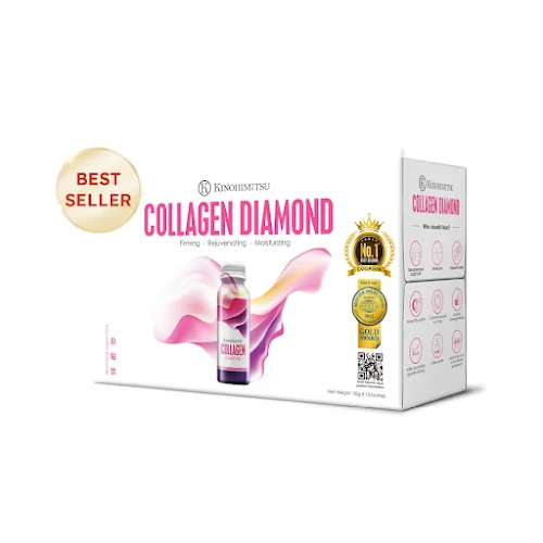 Nước uống chống lão hóa và sáng da Kinohimitsu Collagen Diamond 5300 (10 chai x 50ml)