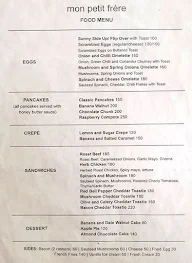 Mon Petit Frare Cafe menu 1