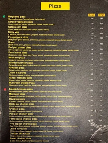 Cheesy Crust Cafe menu 