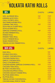 34 Chowringhee Lane menu 1