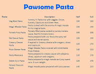 Pawsome Pasta menu 1