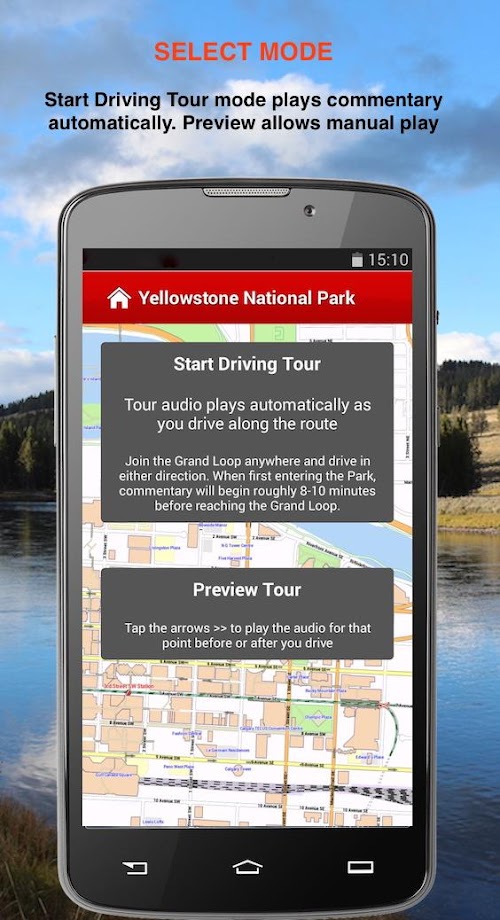 Android application Yellowstone GyPSy Driving Tour screenshort