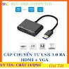 Cáp Chuyển Đổi Usb 3.0 To Hdmi + Vga Adapter 2K