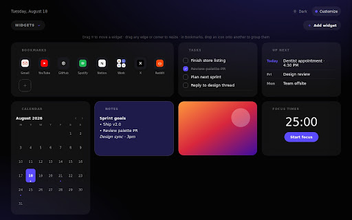 Grid Tab — Custom New Tab screenshot 3