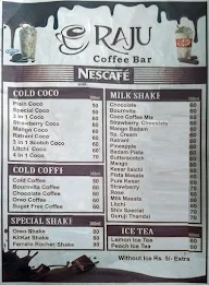 Raju Coffee menu 2