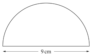The circumference of a circle