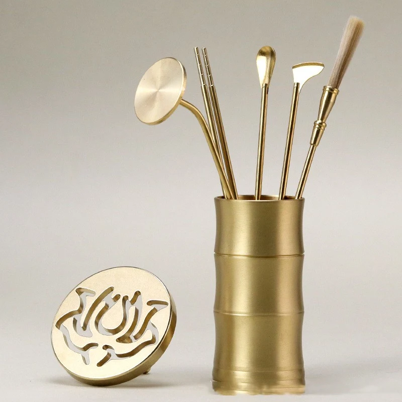 Pure Brass Incense Tools Set with Shovel, Scoop & Burner. Enhance your incense burning experience with this complete kit