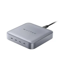 Bộ chia/ Hub Kiêm Nguồn Hyper Thunderbolt 4 Power Hub With Integrated Gan Power Source Gray (HDTB4PH-US)