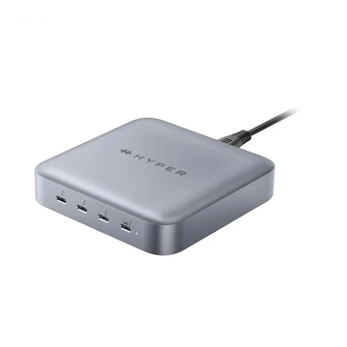 Hub Kiêm Nguồn Hyper Thunderbolt 4 Power Hub With Integrated Gan Power Source Gray (HDTB4PH-US)