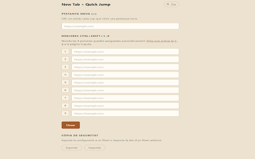 New Tab + Quick Jump screenshot 2