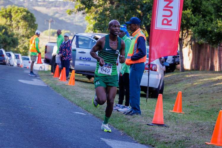 Andile Motwana, of Nedbank Running Club, won the 10km race in the Lake Farm Centre Charity Run on Saturday