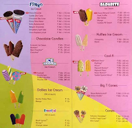 Vadlial Ice Creams menu 2