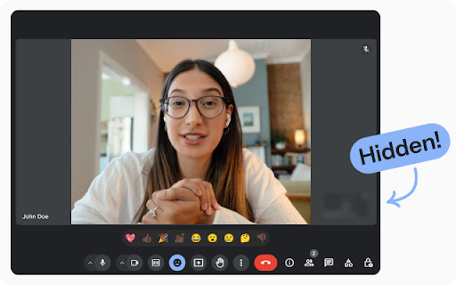 Hide Self in Google Meet