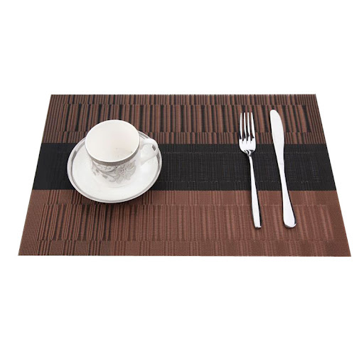 Title 1, Plain Rectangular PVC Woven Tableware Western-s...