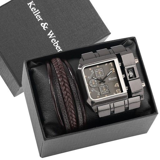 Title 2, Mens Large Dial Quartz Watch Plus Bracelet Set...